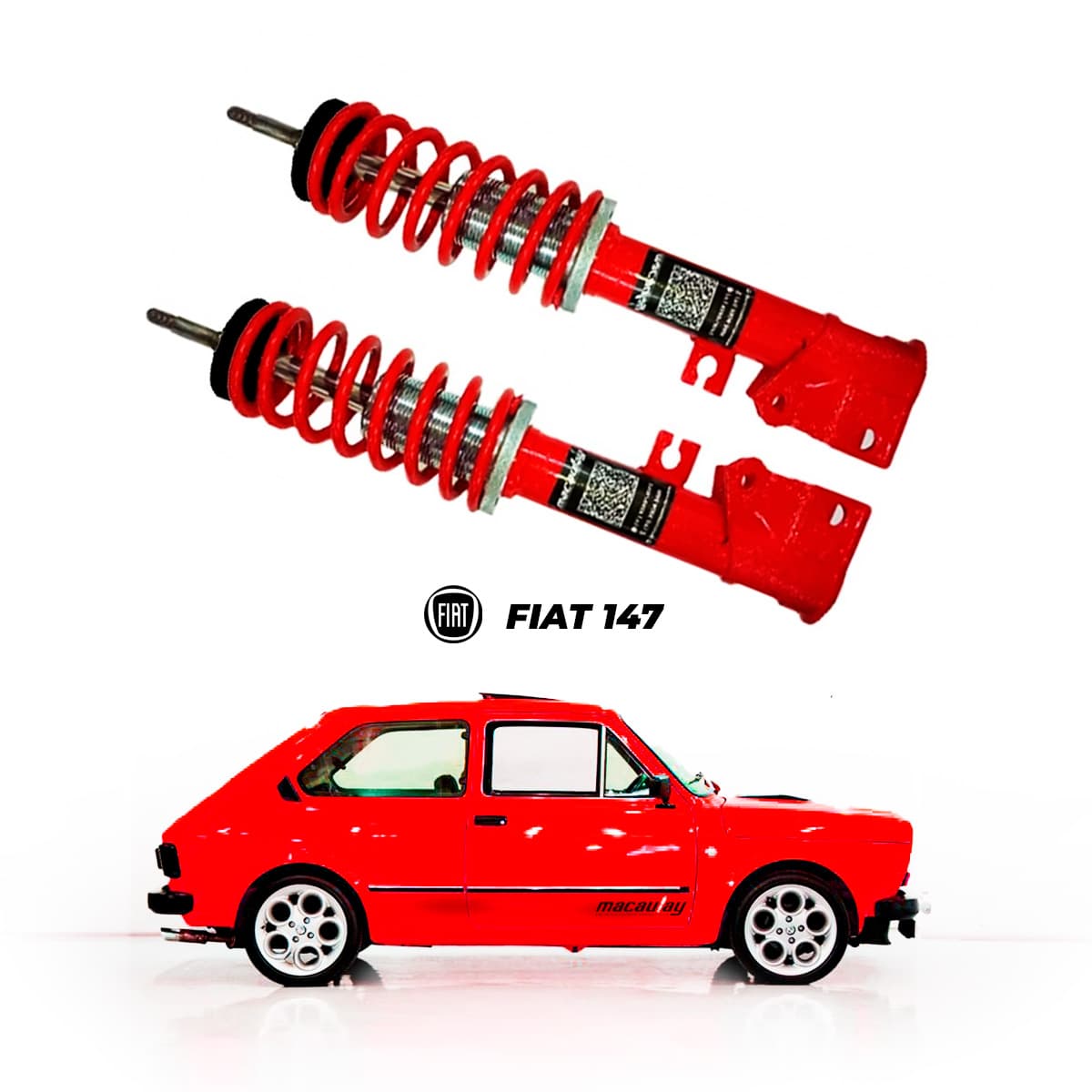 Suspensão Regulável Slim Fiat 147 KIT Dianteiro — foto 1