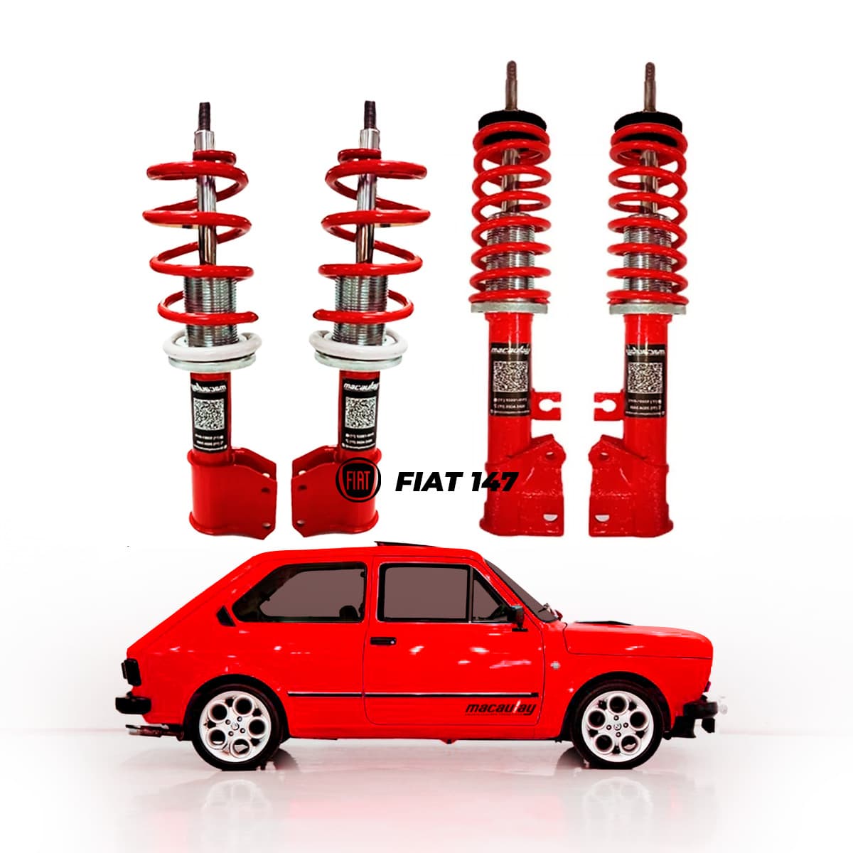 Suspensão Rosca Sport Fiat 147 KIT Completo — foto 1