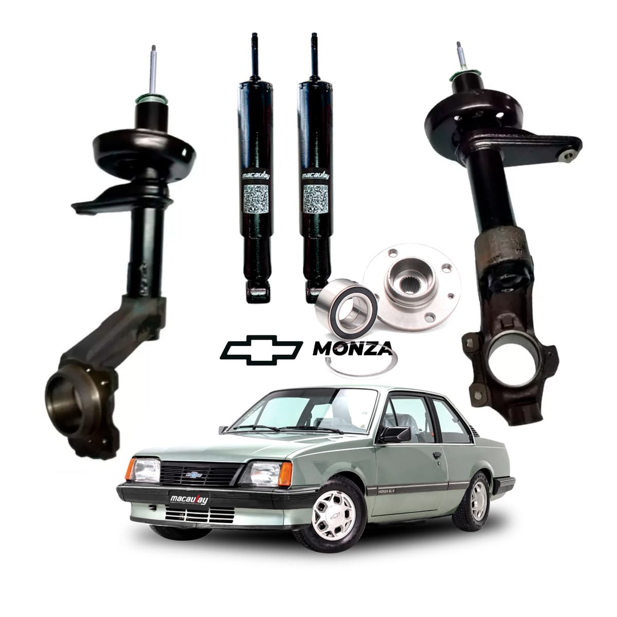 Amortecedor Rebaixado Chevrolet Monza KIT Completo c/ Telescópio — foto 1